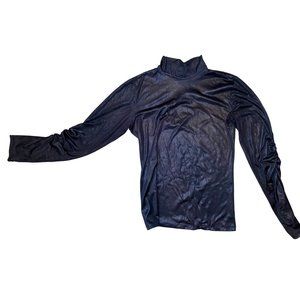 Black high collar top